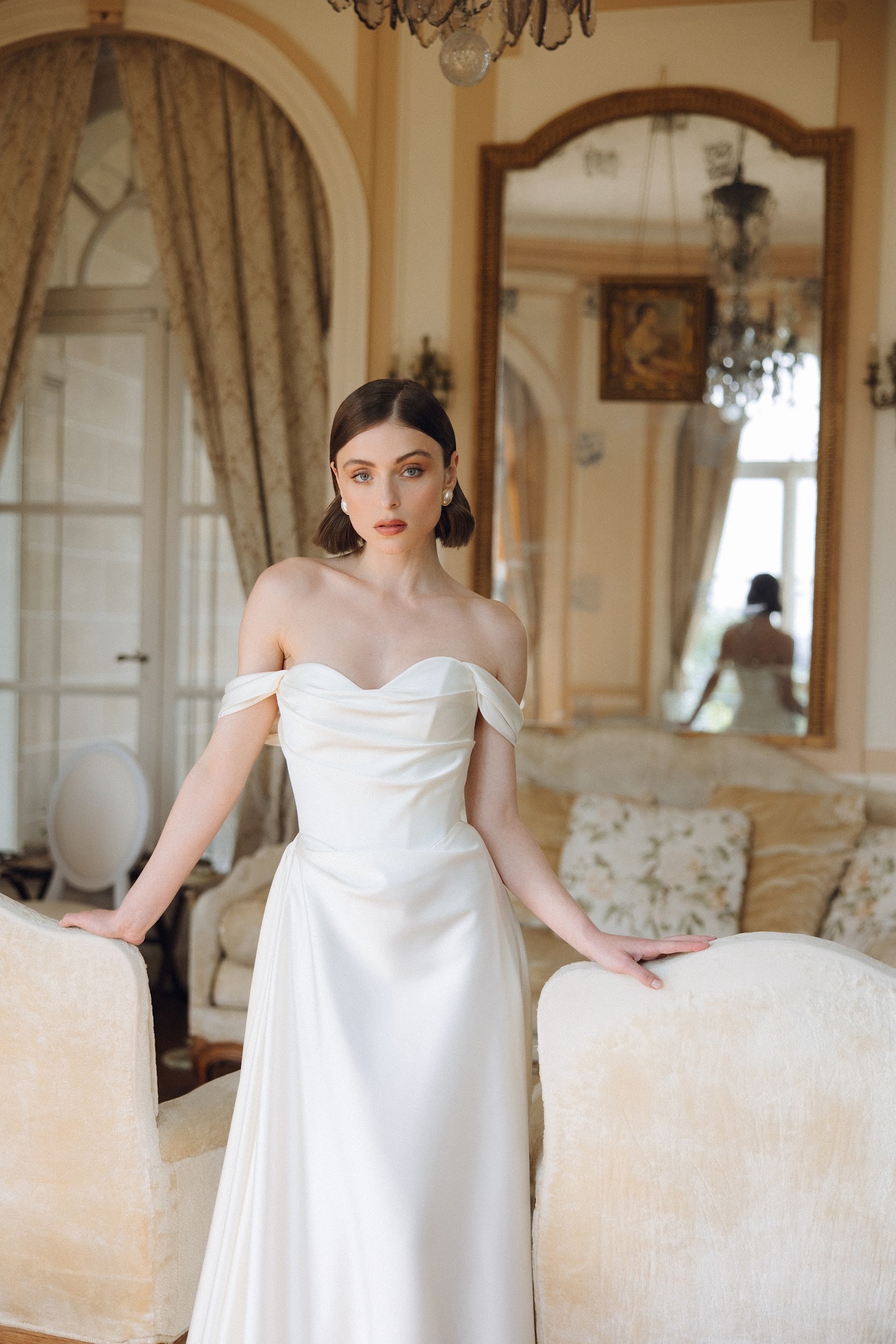 margot silk dress Retrofete Margot Dress White Silk Crystal Straps Wedding Party M NWOT $895