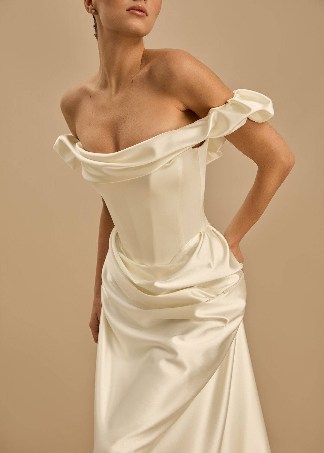 celine evening dresses Celine Satin Pleated Dress